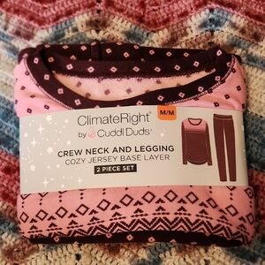 Cuddl Duds Burgundy Nordic Set